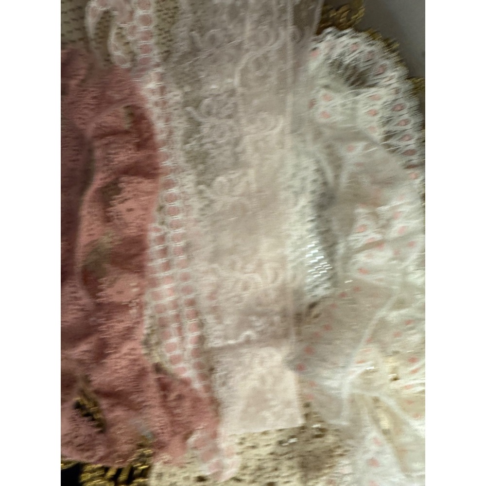 Lace trim Pink & White 20+ yards lot vintage DIY slow Stitch Junk Journal s27 - Picture 4 of 8
